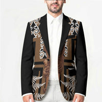 Wahaika New Zealand Blazer Maori Weapon Kowhaiwhai Fern Poutama Motifs