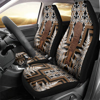 Wahaika New Zealand Car Seat Cover Maori Weapon Kowhaiwhai Fern Poutama Motifs