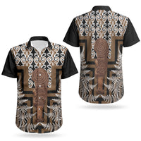 Wahaika New Zealand Couples Matching Summer Maxi Dress and Hawaiian Shirt Maori Weapon Kowhaiwhai Fern Poutama Motifs LT14 - Polynesian Pride