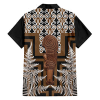 Wahaika New Zealand Family Matching Off The Shoulder Long Sleeve Dress and Hawaiian Shirt Maori Weapon Kowhaiwhai Fern Poutama Motifs