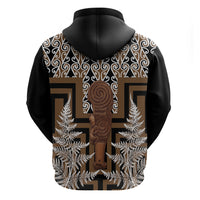 Wahaika New Zealand Hoodie Maori Weapon Kowhaiwhai Fern Poutama Motifs