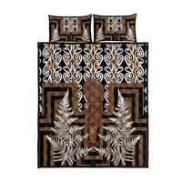 Wahaika New Zealand Quilt Bed Set Maori Weapon Kowhaiwhai Fern Poutama Motifs