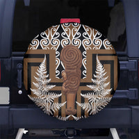 Wahaika New Zealand Spare Tire Cover Maori Weapon Kowhaiwhai Fern Poutama Motifs