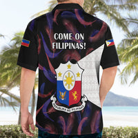Philippines Football Hawaiian Shirt 2023 World Cup Go Filipinas Feather Black Version LT14 - Polynesian Pride