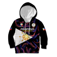 Philippines Football Kid Hoodie 2023 World Cup Go Filipinas Feather Black Version LT14 Hoodie Black - Polynesian Pride