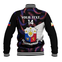 Custom Philippines Football Baseball Jacket 2023 World Cup Go Filipinas Feather Black Version LT14 - Polynesian Pride