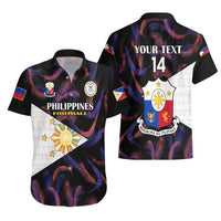Custom Philippines Football Hawaiian Shirt 2023 World Cup Go Filipinas Feather Black Version LT14 - Polynesian Pride