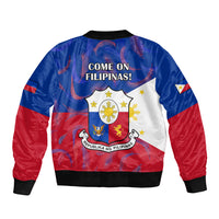 Philippines Football Bomber Jacket 2023 World Cup Go Filipinas Feather Flag Version LT14 - Polynesian Pride