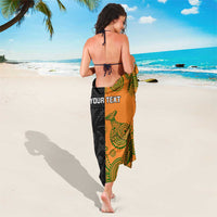 Custom Fiji And Australia Rugby Sarong Fijian Tapa Pattern With Aussie Aboriginal Art