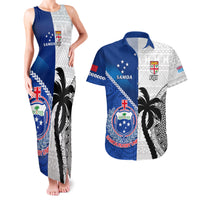 fiji-and-samoa-rugby-couples-matching-tank-maxi-dress-and-hawaiian-shirt-2023-world-cup-samoan-mix-tapa-pattern
