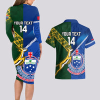 custom-samoa-and-south-africa-rugby-couples-matching-long-sleeve-bodycon-dress-and-hawaiian-shirt-2023-world-cup-manu-samoa-with-springboks