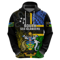 Personalised South Sea Islanders Hoodie Kanakas With Solomon Islands Coat Of Arms LT14 - Polynesian Pride
