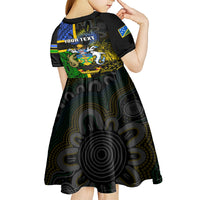 personalised-south-sea-islanders-kid-short-sleeve-dress-kanakas-with-solomon-islands-coat-of-arms