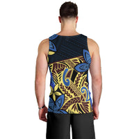 Polynesia Fabric Men Tank Top Polynesian Tribal With Frangipani Flowers LT14 - Polynesian Pride