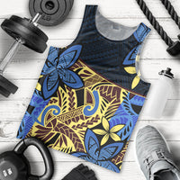Polynesia Fabric Men Tank Top Polynesian Tribal With Frangipani Flowers LT14 - Polynesian Pride