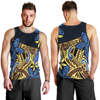 Polynesia Fabric Men Tank Top Polynesian Tribal With Frangipani Flowers LT14 - Polynesian Pride