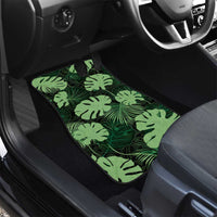Green Hawaii Kukui Nut Lei Car Mats Hawaiian Pattern Monstera Tropical Vibes - Polynesian Pride