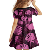 Pink Hawaii Kukui Nut Lei Family Matching Off Shoulder Maxi Dress and Hawaiian Shirt Hawaiian Pattern Monstera Tropical Vibes - Polynesian Pride