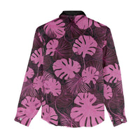 Pink Hawaii Kukui Nut Lei Women Casual Shirt Hawaiian Pattern Monstera Tropical Vibes LT14 - Polynesian Pride