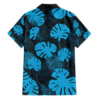 Blue Hawaii Kukui Nut Lei Family Matching Short Sleeve Bodycon Dress and Hawaiian Shirt Hawaiian Pattern Monstera Tropical Vibes - Polynesian Pride