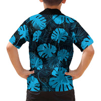 Blue Hawaii Kukui Nut Lei Family Matching Tank Maxi Dress and Hawaiian Shirt Hawaiian Pattern Monstera Tropical Vibes - Polynesian Pride