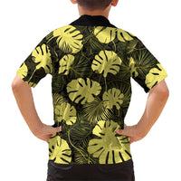 Yellow Hawaii Kukui Nut Lei Family Matching Puletasi and Hawaiian Shirt Hawaiian Pattern Monstera Tropical Vibes - Polynesian Pride
