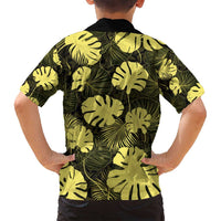 Yellow Hawaii Kukui Nut Lei Family Matching Summer Maxi Dress and Hawaiian Shirt Hawaiian Pattern Monstera Tropical Vibes - Polynesian Pride