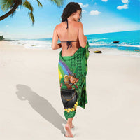 Hawaii Saint Patrick's Day Sarong Funny Leprechaun With Pot Of Gold - Polynesian Tattoo
