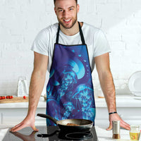 Purple Paradise Polynesia Jellyfish Apron Plumeria Polynesian Tattoo Glowing Vibes