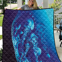 Purple Paradise Polynesia Jellyfish Quilt Plumeria Polynesian Tattoo Glowing Vibes LT14 Purple - Polynesian Pride