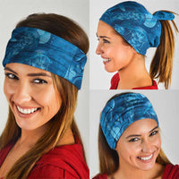 Blue Gradient Polynesia Jellyfish Neck Gaiter Plumeria Polynesian Tattoo Glowing Vibes LT14 - Polynesian Pride