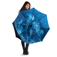 Blue Gradient Polynesia Jellyfish Umbrella Plumeria Polynesian Tattoo Glowing Vibes