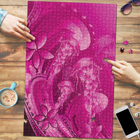 Pink Gradient Polynesia Jellyfish Puzzle Plumeria Polynesian Tattoo Glowing Vibes