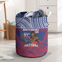 Samoa Independence Day Laundry Basket 64th Anniversary Toa O Samoa LT14 Blue - Polynesian Pride