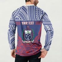 Personalised Samoa Independence Day Button Sweatshirt 64th Anniversary Toa O Samoa LT14 - Polynesian Pride