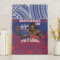 Samoa Independence Day Canvas Wall Art 64th Anniversary Toa O Samoa LT14 Without Frame Blue - Polynesian Pride