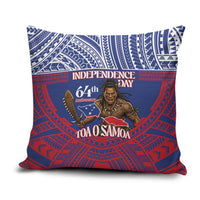 Samoa Independence Day Pillow Cover 64th Anniversary Toa O Samoa LT14 Blue - Polynesian Pride