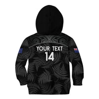 Custom New Zealand Silver Fern Football Kid Hoodie Summer 2024 Olympic Go Aotearoa