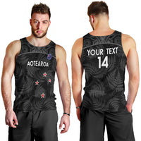 Custom New Zealand Silver Fern Football Men Tank Top Summer 2024 Olympic Go Aotearoa