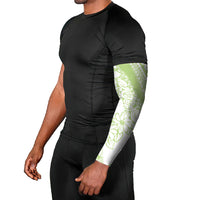 Polynesian Tiare Flower Sage Green Pastel Arm Sleeves
