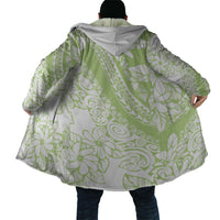 Polynesian Tiare Flower Sage Green Pastel Cloak LT14 - Polynesian Pride