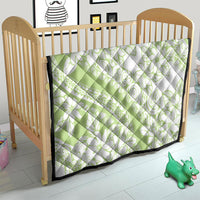 Polynesian Tiare Flower Sage Green Pastel Quilt