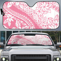 Polynesian Tiare Flower Pink Pastel Vibes Auto Sun Shade