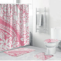 Polynesian Tiare Flower Pink Pastel Vibes Bathroom Set