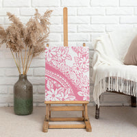 Polynesian Tiare Flower Pink Pastel Vibes Canvas Wall Art