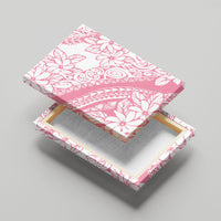 Polynesian Tiare Flower Pink Pastel Vibes Canvas Wall Art