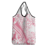 Polynesian Tiare Flower Pink Pastel Vibes Grocery Bag