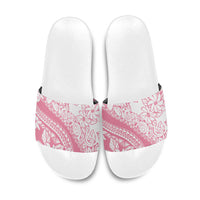 Polynesian Tiare Flower Pink Pastel Vibes Slide Sandals