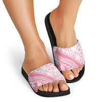 Polynesian Tiare Flower Pink Pastel Vibes Slide Sandals