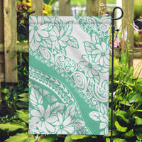 Polynesian Tiare Flower Cyan Pastel Vibes Garden Flag